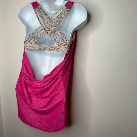 Lululemon Wild Tank - Heathered Jewelled Magenta / Dottie Dash White Black - Picture 8 of 8